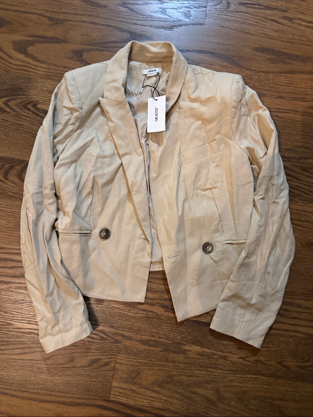 Jason Wu Light Beige Cropped Blazer